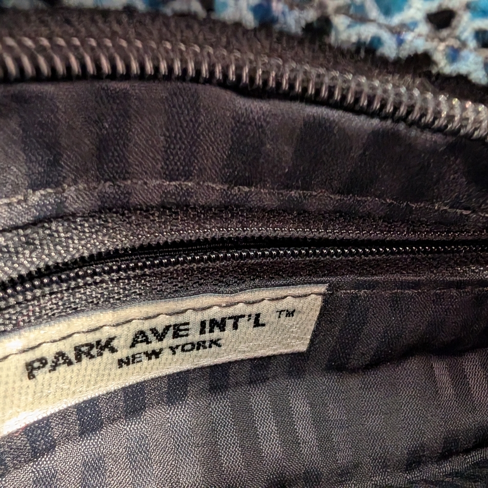 Y2k Blue Green Black Bag In Natural Python Snakes… - image 4